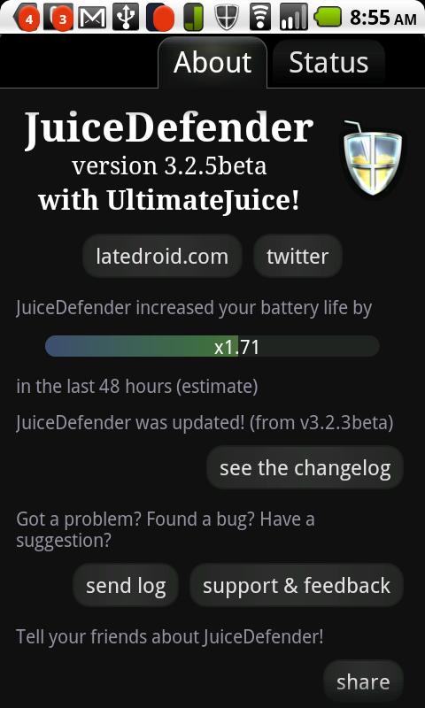 JuiceDefender beta Android Productivity