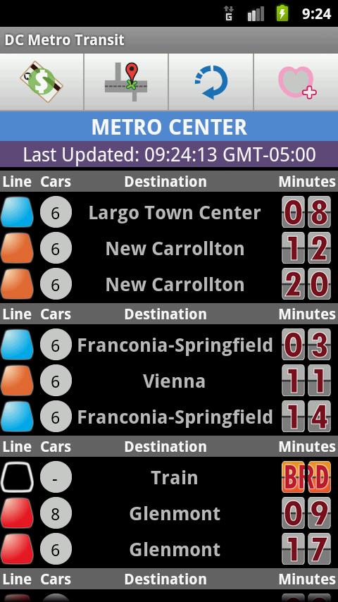 DC Metro Transit Info Android Travel & Local