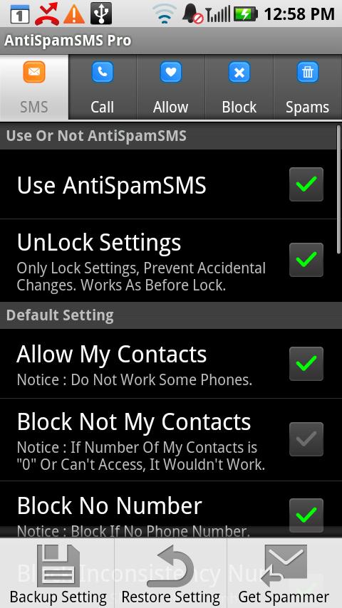 AntiSpamSMS Pro Android Tools