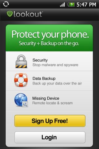 Lookout Mobile Security FREE Android Productivity