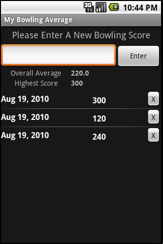 My Bowling Average Android Sports
