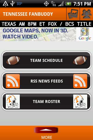 Tennessee Football FanBuddy Android Sports