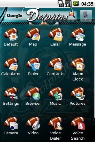 Miami Dolphins themes Android Personalization