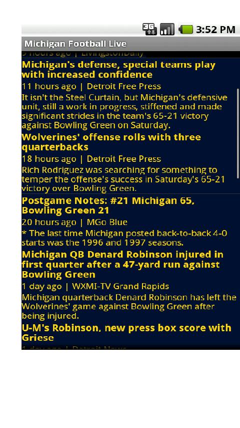 Michigan Football Live Android Sports