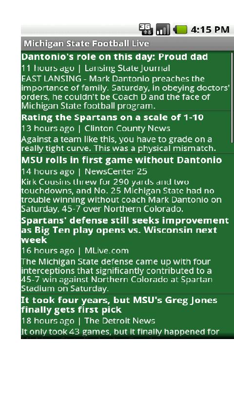 Michigan State Football Live Android Sports