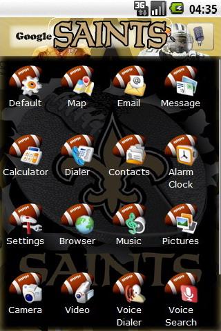 New Orleans Saints themes Android Personalization