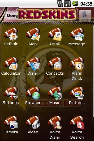 Washington Redskins theme Android Personalization