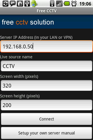 Free CCTV security monitoring Android Communication
