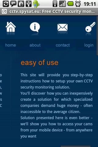 Free CCTV security monitoring Android Communication