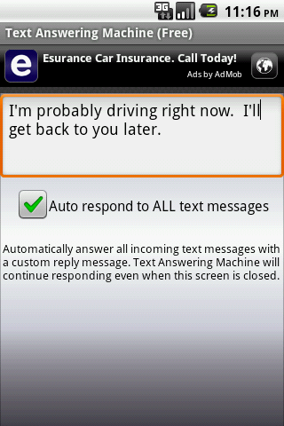 Text Answering Machine