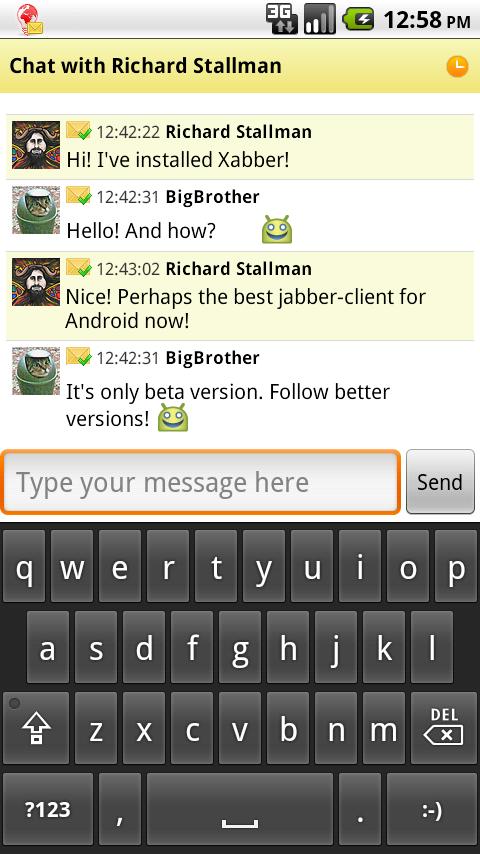 Xabber Development Version Android Communication