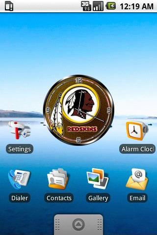 Washington Redskins clock wid. Android Personalization