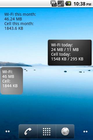 Data counter widget Android Tools
