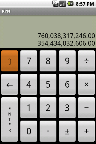 RPN calculator Android Productivity