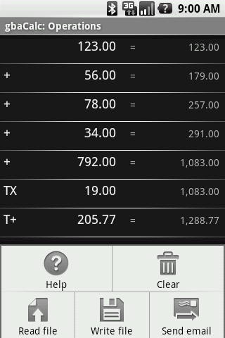 gbaCalc Decimal Calculator Android Productivity