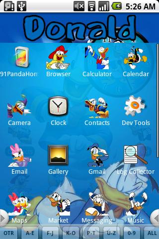 Donald Duck Theme Android Personalization