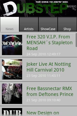 Dubstep Music Dot Biz News App Android Entertainment