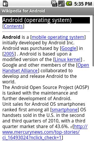 Wikipedia for Android Android Books & Reference