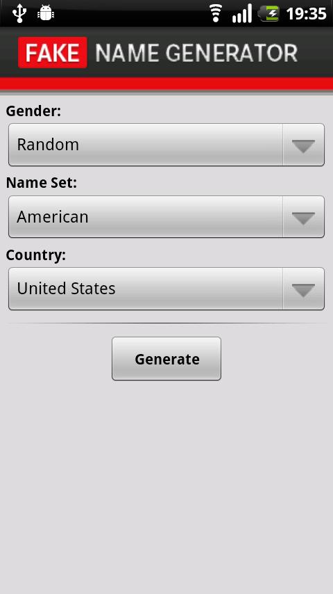 Fake Name Generator Android Tools