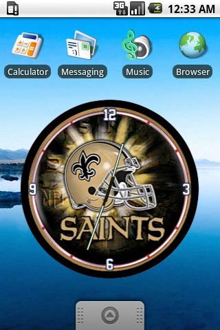 New Orleans Saints clock widge Android Personalization