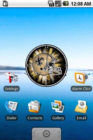 New Orleans Saints clock widge Android Personalization