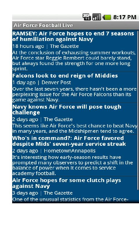 Air Force Football Live Android Sports