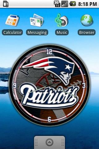 New England Patriots Clock W. Android Personalization