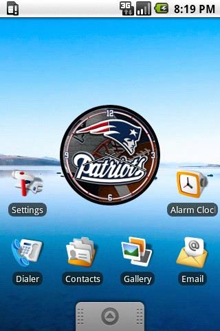 New England Patriots Clock W. Android Personalization