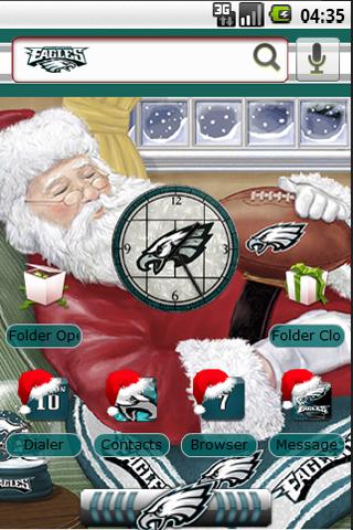 Eagles Sleepy Santa Android Personalization