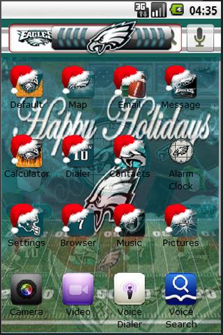 Eagles Sleepy Santa Android Personalization