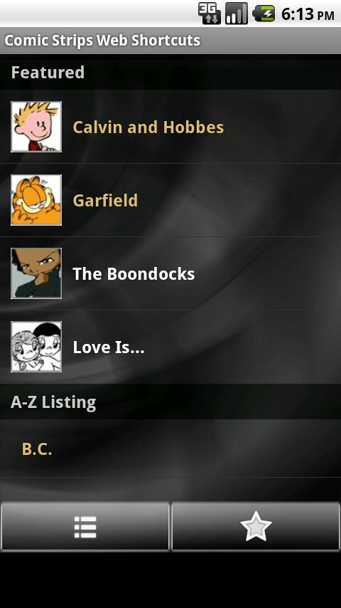 Comic Strips Web Shortcuts Android Comics