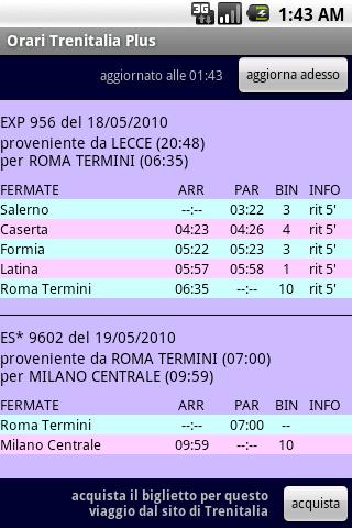 Italian Trains Timetable PLUS Android Transportation