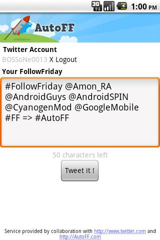 AutoFF Android Social