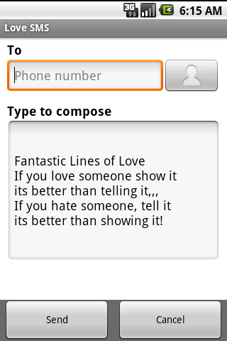 Love SMS Android Communication