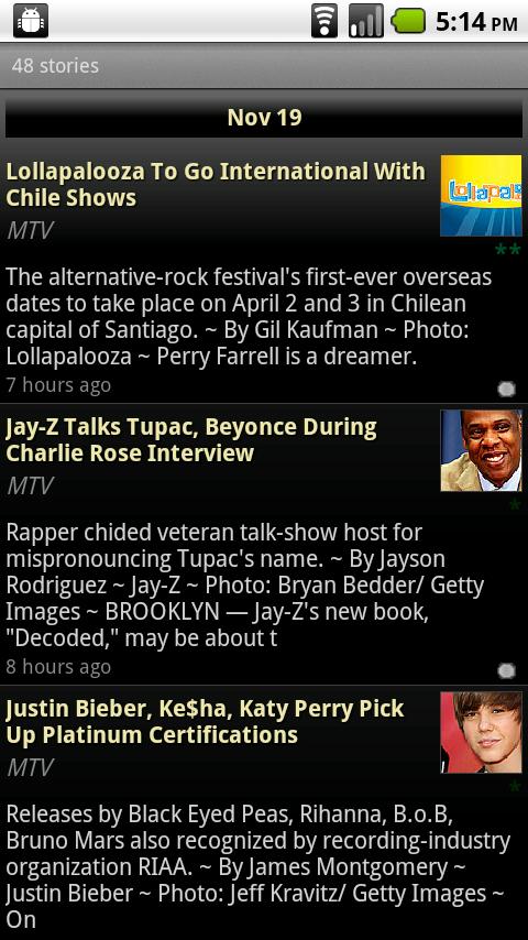 MTV & Music News Android Entertainment