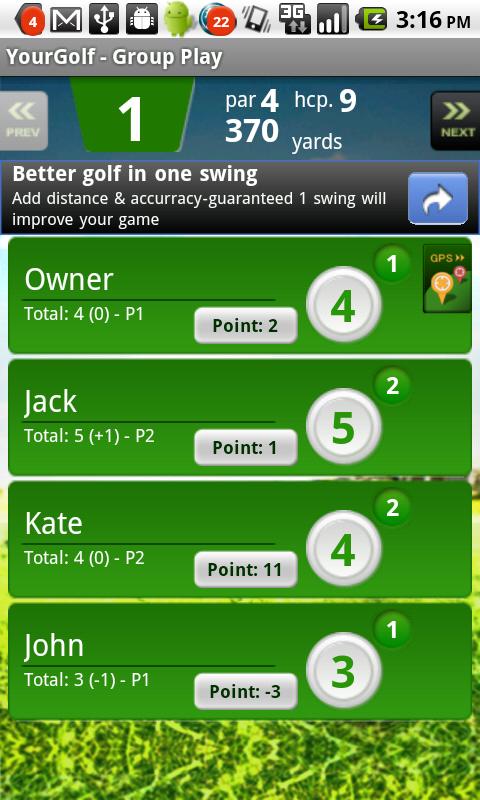 YourGolf – Your Golf Partner Android Sports Games