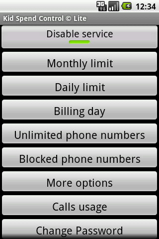 Kid Spend Control © Lite+ Android Communication