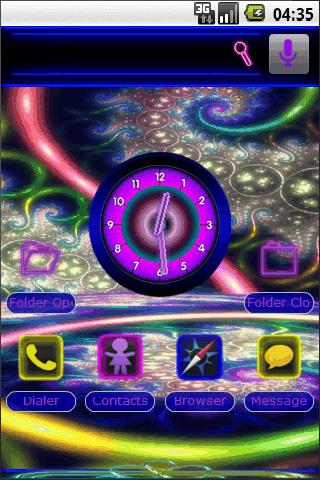 Abstract Neon Android Personalization