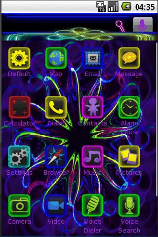 Abstract Neon Android Personalization