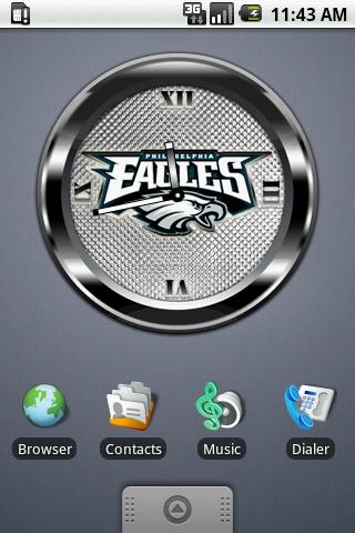 EAGLES BLACK Clock Widget Android Personalization