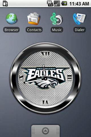 EAGLES BLACK Clock Widget Android Personalization