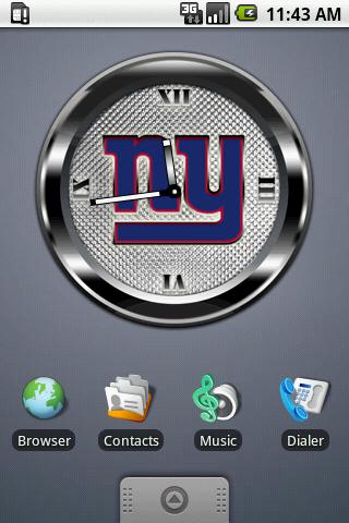 GIANTS BLACK Clock Widget Android Personalization