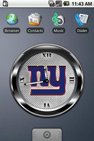 GIANTS BLACK Clock Widget Android Personalization