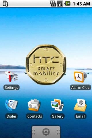 HTC gold clock widget Android Personalization