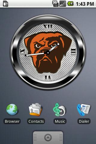 BROWNS BLACK Clock Android Personalization