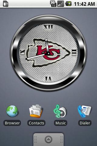 CHIEFS BLACK Clock