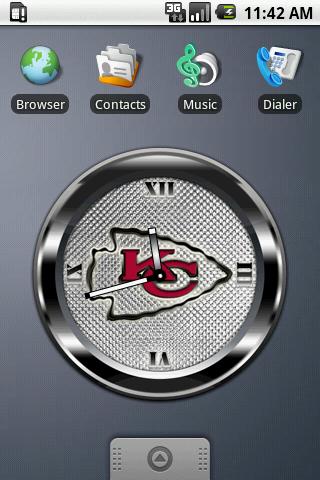 CHIEFS BLACK Clock Android Personalization