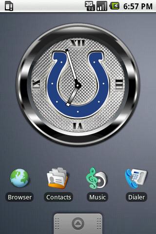 COLTS BLACK Clock Android Personalization