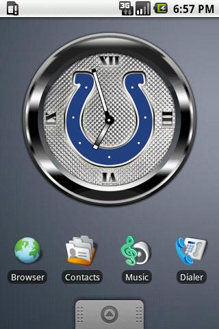 COLTS BLACK Clock