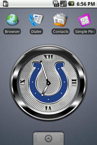 COLTS BLACK Clock Android Personalization